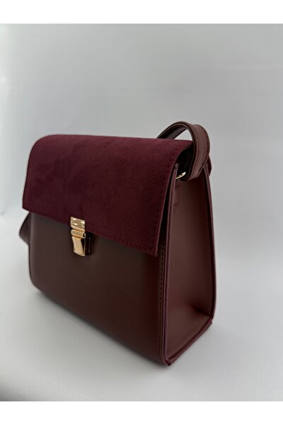 SİNİSA BAG Women's Vintage Model Suede Detailed Shoulder Bag