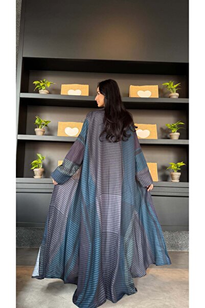 AYA mw1535-Abaya-Linen-Print-Text-Cloche