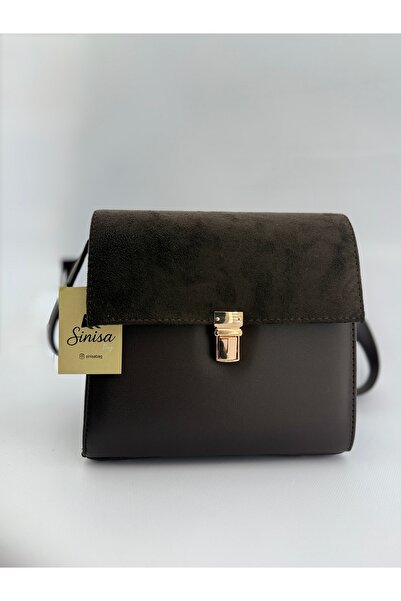 SİNİSA BAG Women's Vintage Model Suede Detailed Shoulder Bag