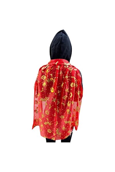 Fabrilux Pelerină roșie de Halloween cu imprimeu de vrăjitoare, 80 cm – FABRI...
