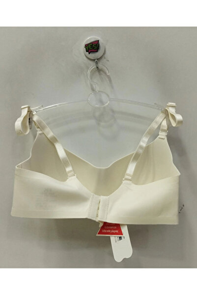 F.K Women's Unpadded and Underwire-Free Soft Ecru Bra