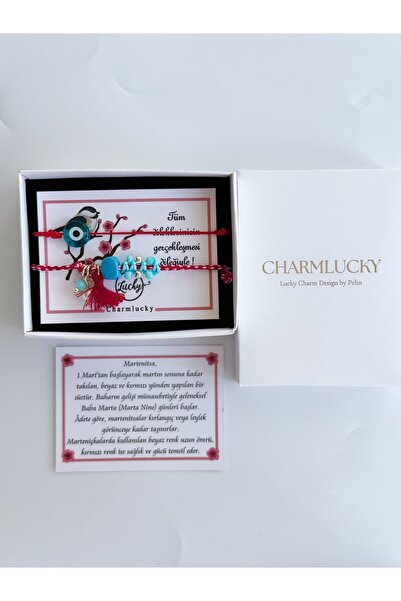 CHARMLUCKY Blue Bead-Tassel Charm Marteni̇çka