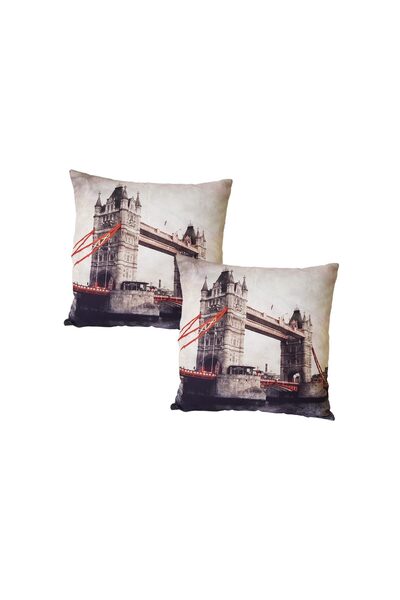 EHA Set of 2 pillowcases, London Bridge print, 43x43 cm, EHA, 21
