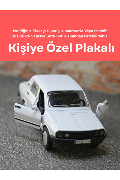 bebeym Toros Metal Oyuncak Araba - Işıklı ve Sesli Kişiye Özel Plakalı