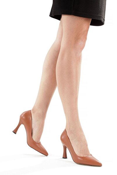 Y ESMA Stiletto Taba Cli̇t Medium Size 9cm Goblet Heel Women's Shoes New Season