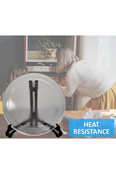 RUBIK Microwave Oven Plate Replacement Small (24.5cm / 9.64 in, Flat Bottom) Turntable Glass Tray Di