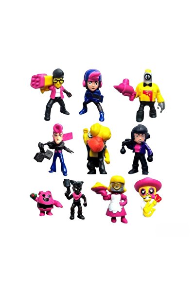 Virtual Trend Set 10 Figurine Virtual Trend®, Brawl Stars 2, multicolor, 7 cm