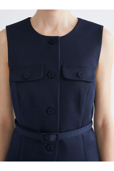 LC Waikiki Визия Нов сезон Велосипедна яка с колан за талия Дамска жилетка