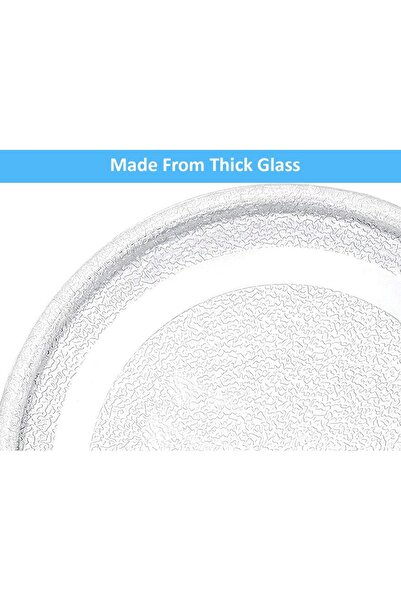 RUBIK Microwave Oven Plate Replacement Small (24.5cm / 9.64 in, Flat Bottom) Turntable Glass Tray Di
