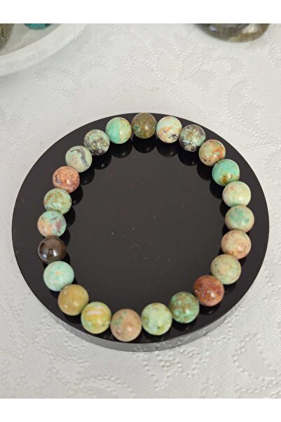 güleçdoğaltaş Peruvian Turquoise Natural Stone Bracelet - 8mm Natural Stone E...