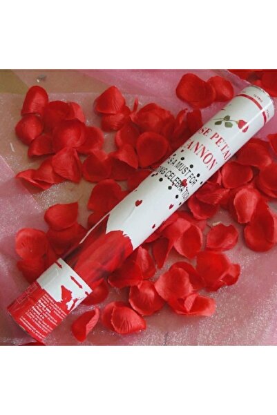 Fabrilux Confetti Cannon 60cm with Red Rose Petals (Compressed Air) – Ideal for Weddings & Parties