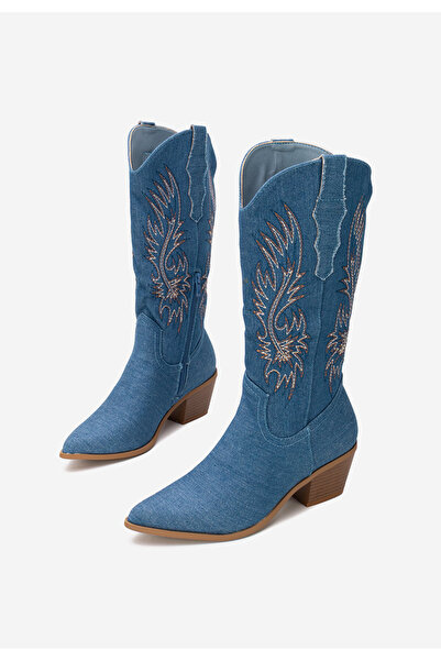 B T Shoes Καουμπόικες Μπότες Tivaria Τζιν