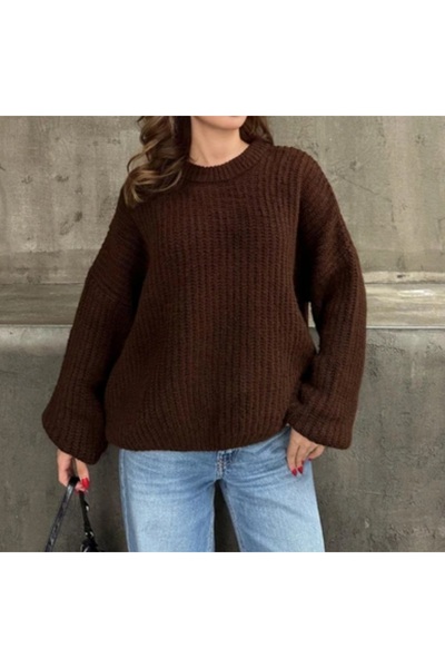 DİMA Standard Size Plain Basic Knitwear Sweater