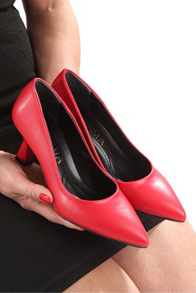 Y ESMA Stiletto Red  Pointed Toe Closed 5 cm Cupped Heel with Round Toe New Season