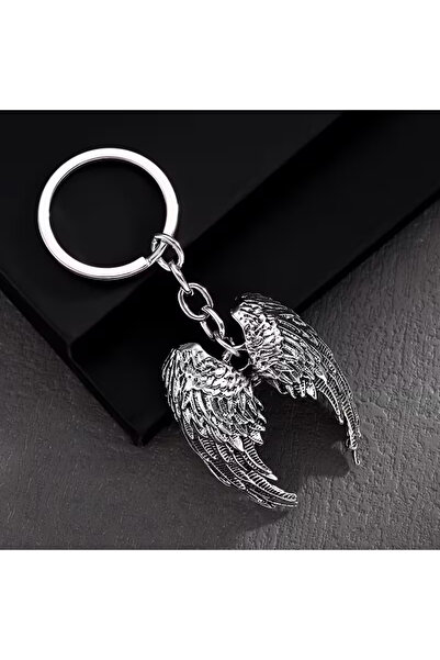 anahtarlık evreni سلسلة مفاتيح أجنحة الملاك - سلسلة مفاتيح عتيقة من سبائك الز...