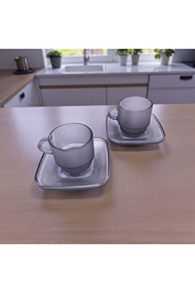 sharp&art Glass Coffee Cup Set, 2 Person, 80 Ml.