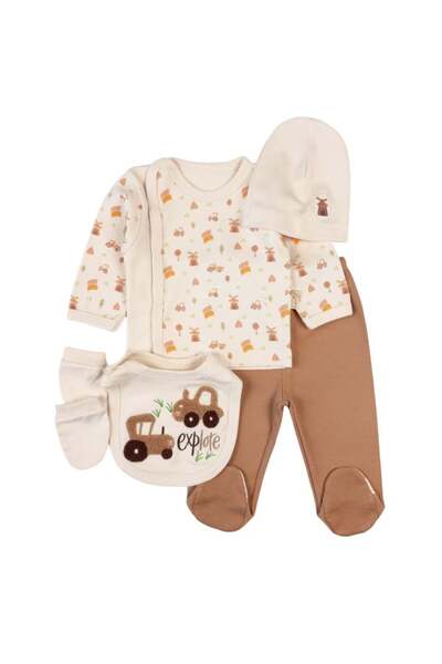 RCB 5-piece set for newborns, model "The Little Explorer"