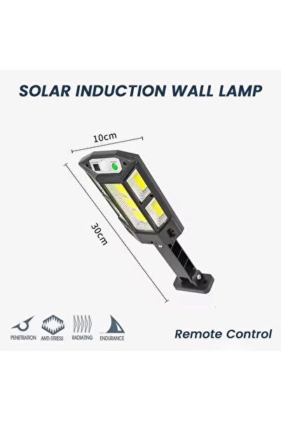 Generic Solar Induction Wall Lamp PP-900C with 59 COB LEDs – Motion Sensor, Remote Control, Waterproof IP6