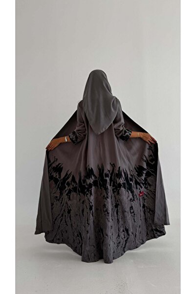 AYA mwt382-Abaya-Gray-Print
