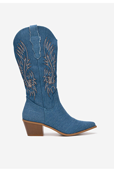 B T Shoes Καουμπόικες Μπότες Tivaria Τζιν