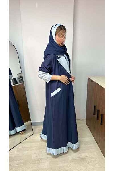 AYA mwt446-Abaya-Turquoise-with-Sky Blue