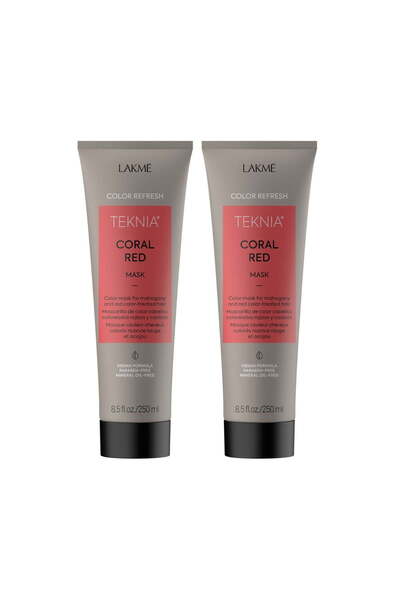 Lakme Πακέτο Coral Red για βαμμένα κόκκινα μαλλιά, 2 x 250ml Θεραπεία