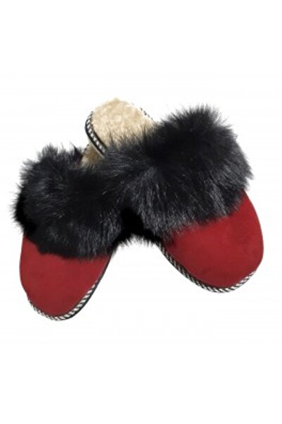 PFA CIOCARLAN ELENA Γυναικείες παντόφλες από γούνα και γνήσιο δέρμα (σαγιονάρ...