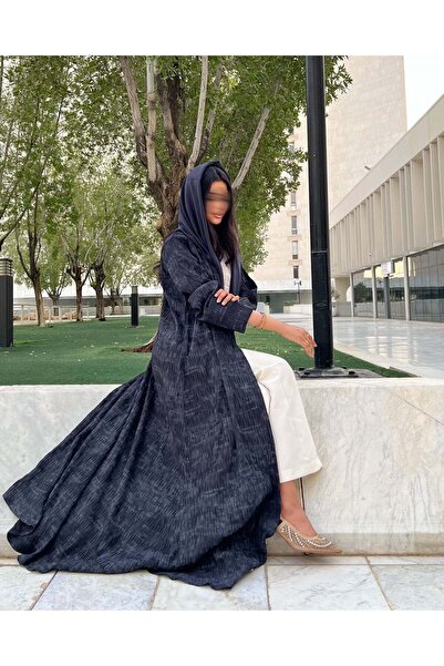 AYA mw1609-Abaya-Crepe-Broken-Black-Blush-Beige