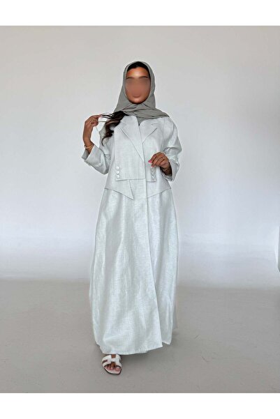 AYA mw1541-Abaya-Linen-Gray-Summer