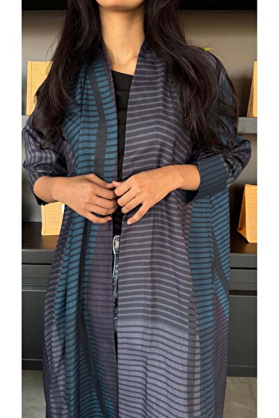 AYA mw1535-Abaya-Linen-Print-Text-Cloche