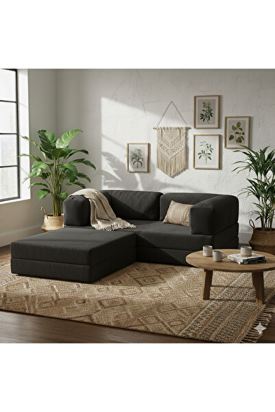 DECHOME 160X160 Köşe Takımı | Yeny Fitilli Kadife | Köşe Koltuk | Modüler Köş...