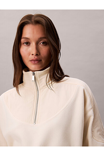 Calvin Klein Polar Fleece Zip Neck Sweatshirt