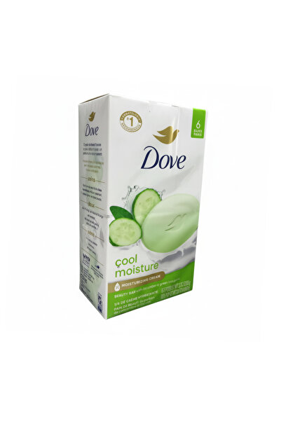 Dove Moisture Cool Cucumber & Green Tea Soap - 6 pcs × 106 g