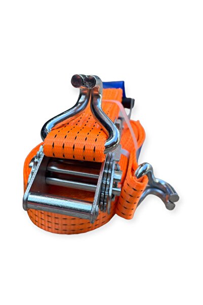 BRENET Curea de ancorare pentru încărcătură 10 m, mâner ergonomic, 5 tone, 50 mm, portocalie