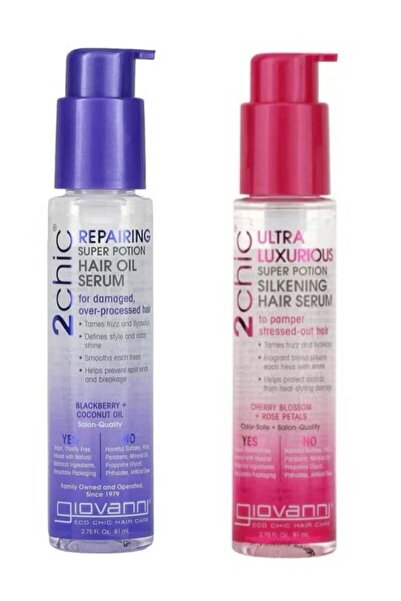 Giovanni Repair Hair Oil Serum - 81 ml + Hair Smoothing - 81 ml