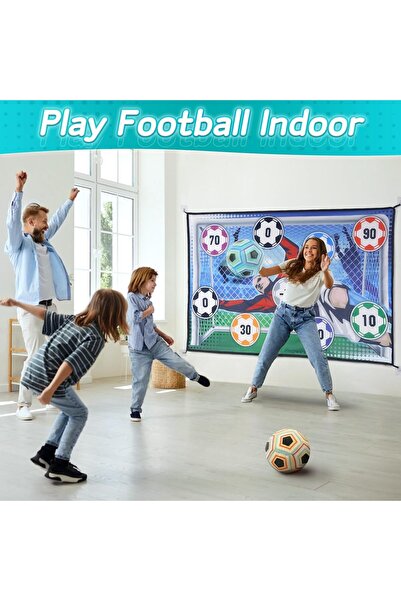 Generic YIMORE Kids Soccer Toy Set – Indoor/Outdoor Flannel Goal & Velcro Balls, Ages 3–12