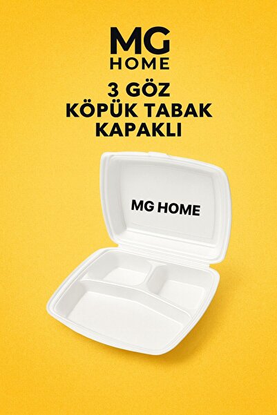 VENON 20 Adet ❤️ 3 Göz Kapaklı Köpük Tabak – Isıya Dayanıklı, Sızdırmaz, Ekon...