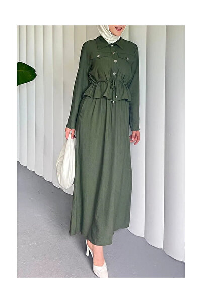 Butik Çıtçıt Detaylı Ceketli Tesettür Elbise