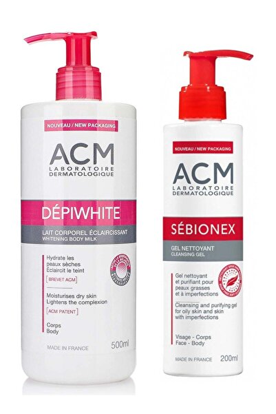 ACM Depi White Body Lotion 500ml + Sebionex Cleansing Gel 200ml