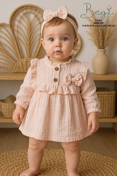 tinitins Muslin 100% cotton baby girl dress
