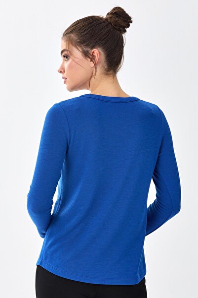 İKİLER Hakim Collar Neckline Chain Striped Blouse