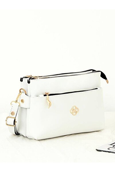 Nudia Γυναικεία τσάντα ώμου με φερμουάρ πολλαπλών θηκών, μοντέλο Hub