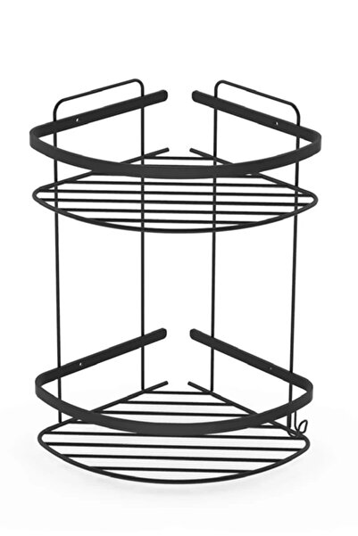 MegaVitrin Tema 2-επίπεδη γωνιακή βάση για σαμπουάν, ματ μαύρο |   Οργανωτής ...