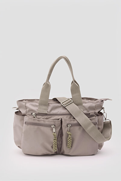 Tandi Bags Dompe Multi-Compartment Hand and Shoulder Bag Mink