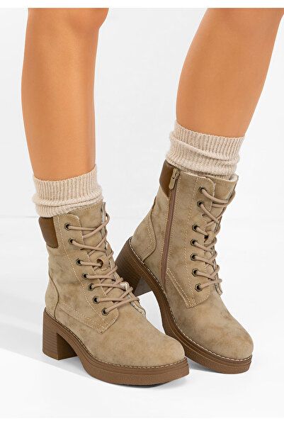 B T Shoes Γυναικεία Μποτάκια Celoria χακι