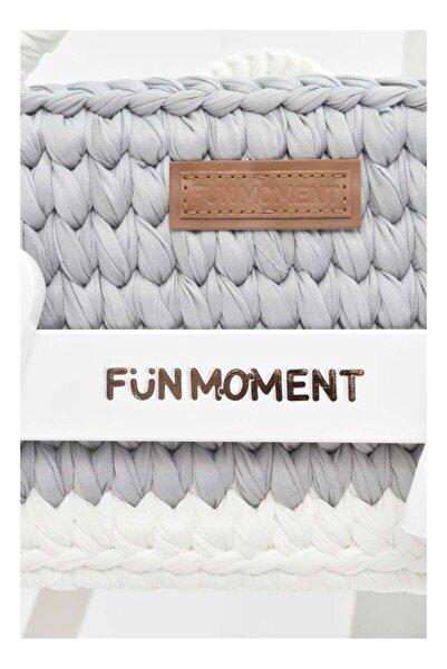 Fun Moment Crochet Baby Basket with Rocking Base 76 x 40 x 23 cm