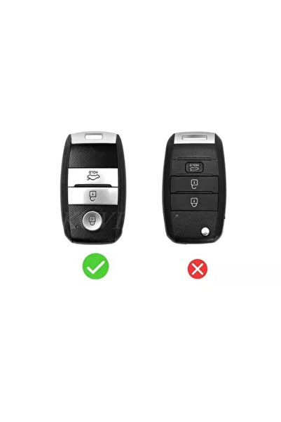 GMA KEYS Kia Rio Ceed Soul Sportage Sorento Picanto 3 Button Keyless Nano Key Case Cover Black Silver Color