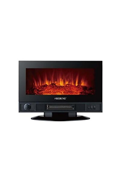 rebune Ribon Decorative Heater with LED Screen and Remote Control - 1800W - Black - RE-7-056