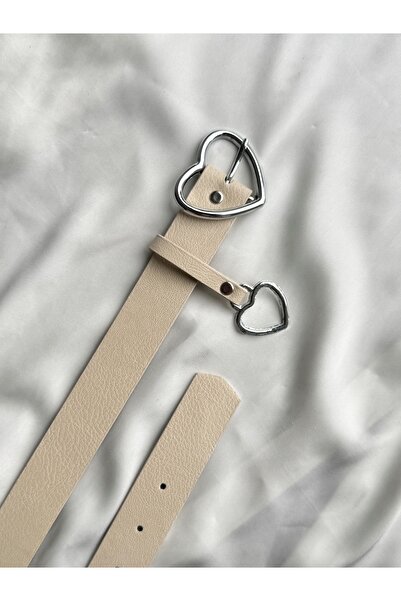 KIRASE Women's Heart Buckle Basic Women's Trouser Belt, Coat Belt, Dress Belt, Shirt Belt Length110 Width3