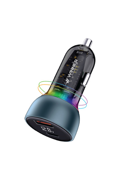 WINNER 48W Car Charger (Screen + USB + Type-C)